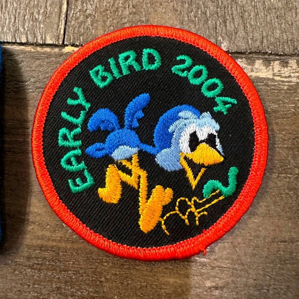 Vintage Vintage Girl Scout Time Theme Fun Patch Lot On Time Early Bird 2001-2003